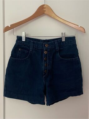 Vintage Bonjour High-Waist Jean Shorts